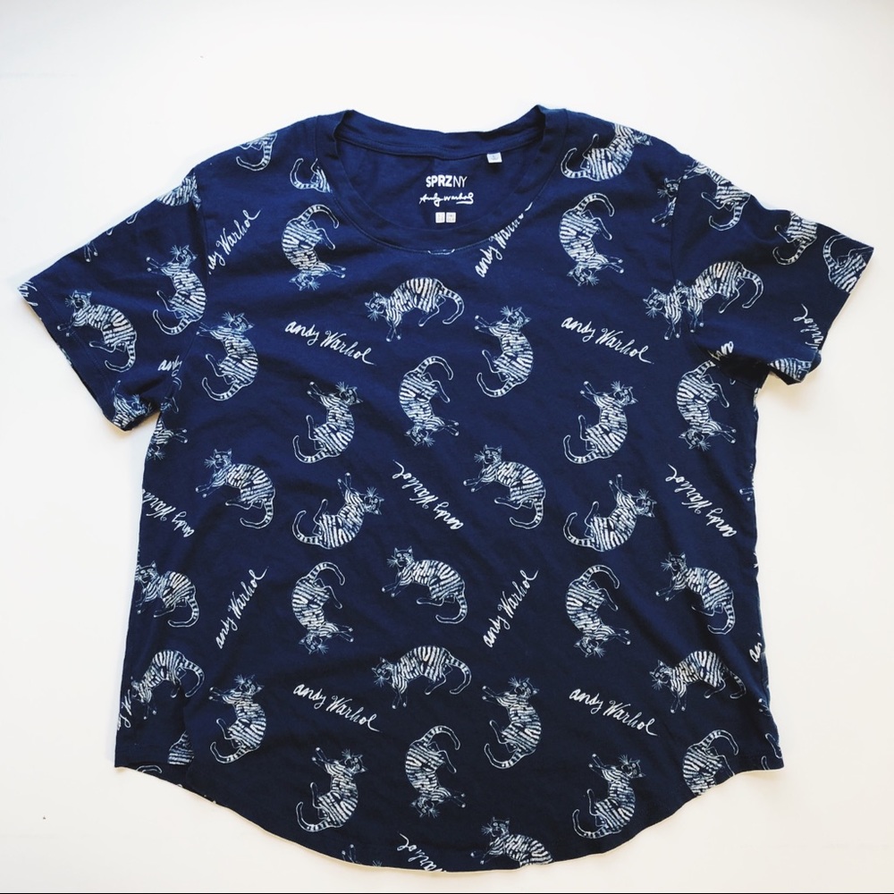 SPRZ NY “Andy Warhol” Cat Print T-shirt